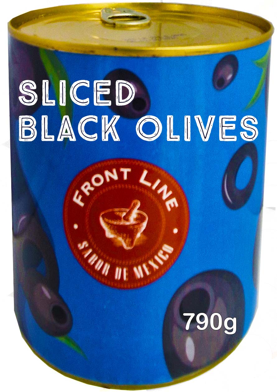 Černé olivy krájené 790g